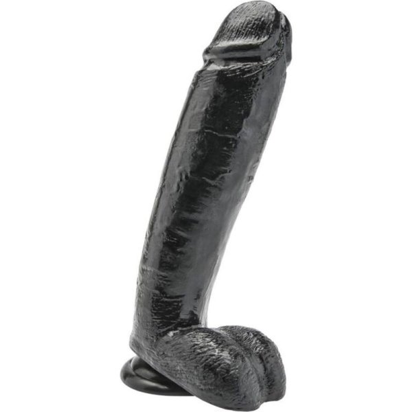 WERDEN SIE REAL - DILDO 25,5 CM MIT KUGELN SCHWARZ