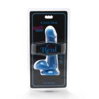 WERDEN SIE REAL - HAPPY DICKS DILDO 12 CM BÄLLE BLAU