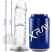 XRAY CLEAR DILDO REALISTA TRANSPARENTE 15.5CM X 3.5CM