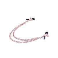 Nipple Clamps Rose Gold Double Chains