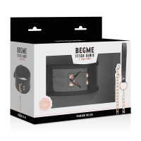 BEGME - BLACK EDITION PREMIUM VEGANER LEDERHALSBAND