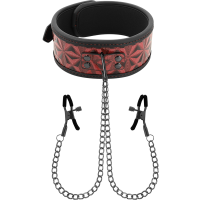 BEGME - RED EDITION HALSBAND MIT KETTEN UND NIPPELKLEMMEN