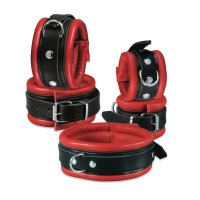 Leather Collar 5 cm - Red