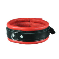 Leather Collar 5 cm - Red