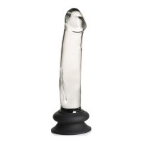 Pleasure Crystals 7.6" Glass Dildo Silicone Base