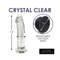 Pleasure Crystals 7.6" Glass Dildo Silicone Base