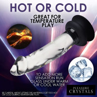 Pleasure Crystals 7.6" Glass Dildo Silicone Base