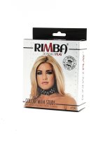 Rimba - Halsband 4 cm. breit verziert mit Nieten