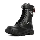 Angry Itch 10-Loch 3 Straps LIGHT Stiefel Leder Schwarz