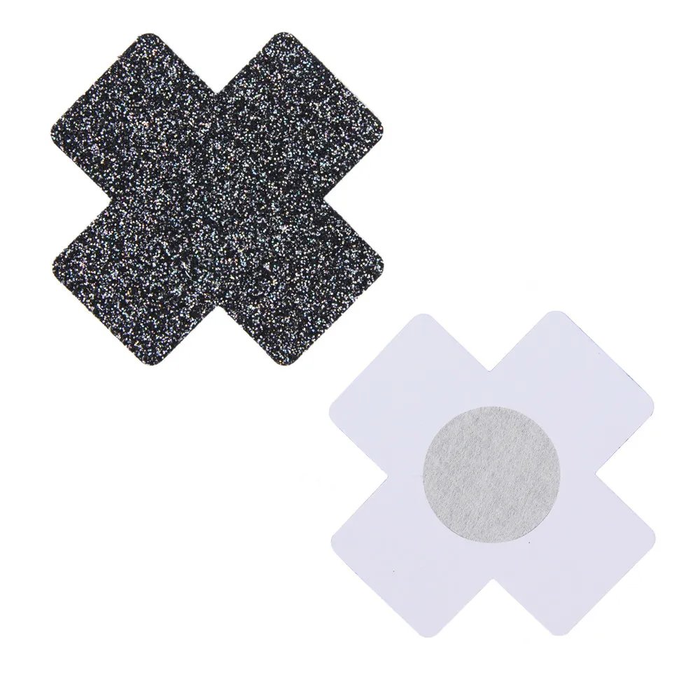 [SONP1099] Nippel Patches Kreuz Glitzer